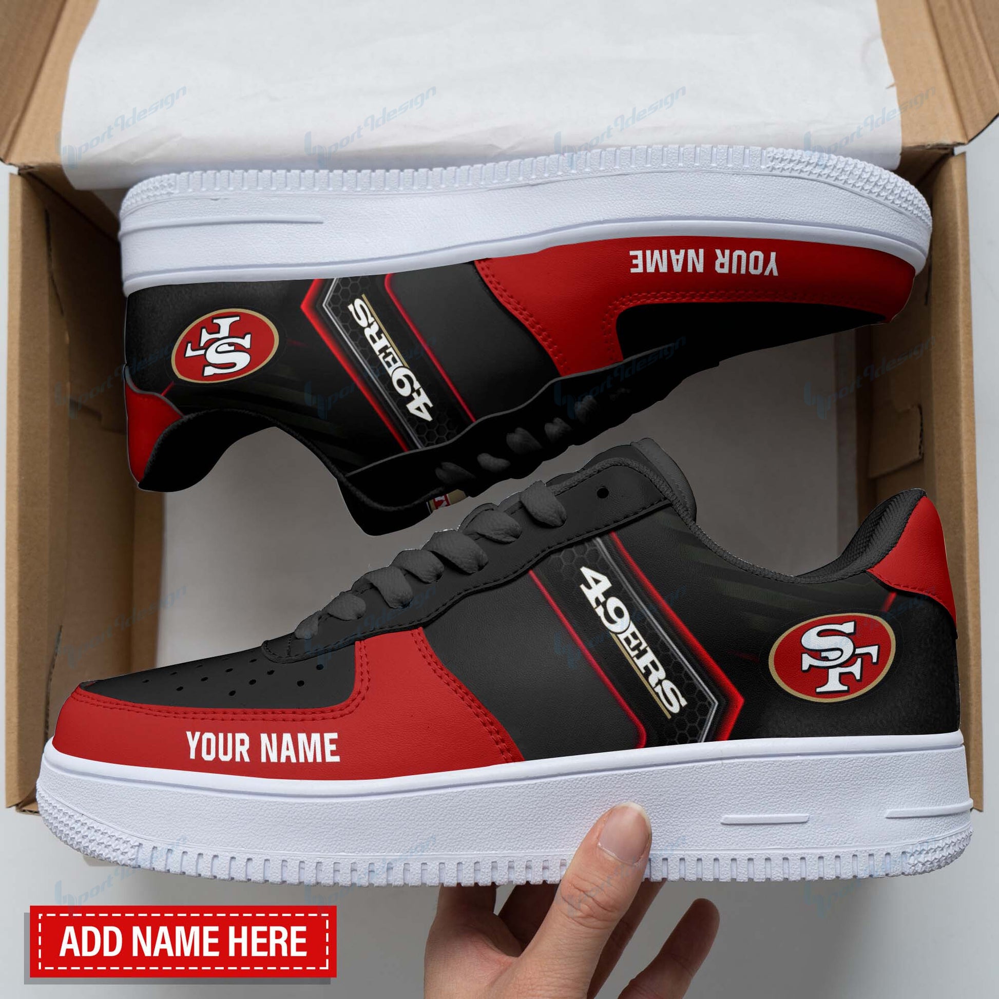 Footwearstorm San Francisco 49ers NFL Air Low-Top Sneakers Shoes For Men And Women 1205833