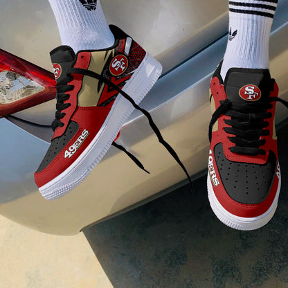 Footwearstorm San Francisco 49ers NFL Air Low-Top Sneakers Shoes For Men And Women 1205234