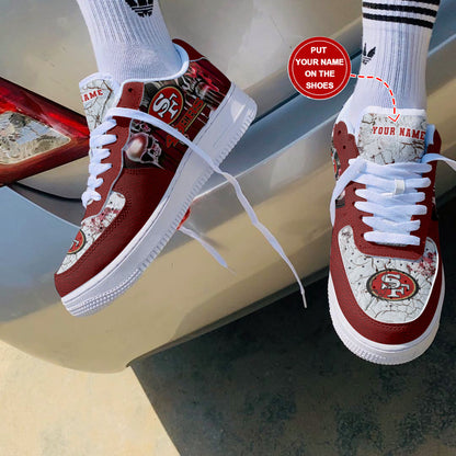 Footwearstorm San Francisco 49ers NFL Air Low-Top Sneakers Shoes For Men And Women 1205515