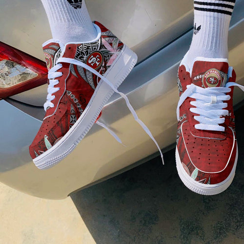 Footwearstorm San Francisco 49ers NFL Air Low-Top Sneakers Shoes For Men And Women 1205185