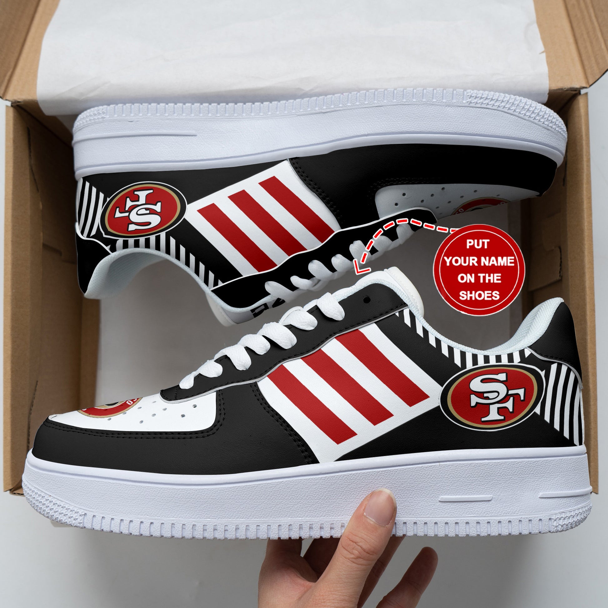 Footwearstorm San Francisco 49ers NFL Air Low-Top Sneakers Shoes For Men And Women 1205226