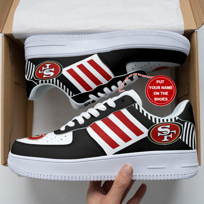 Footwearstorm San Francisco 49ers NFL Air Low-Top Sneakers Shoes For Men And Women 1205226