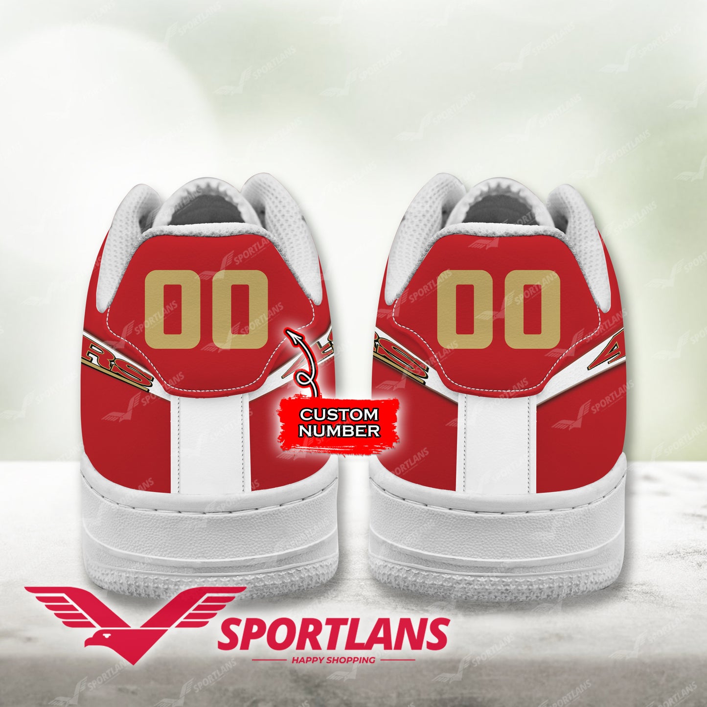 Footwearstorm San Francisco 49ers NFL Air Low-Top Sneakers Shoes For Men And Women 1205844