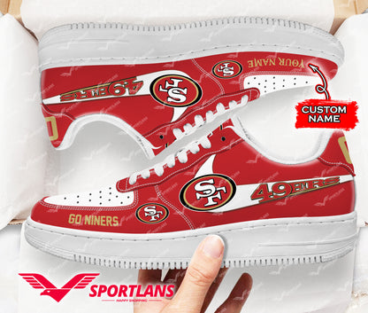 Footwearstorm San Francisco 49ers NFL Air Low-Top Sneakers Shoes For Men And Women 1205844