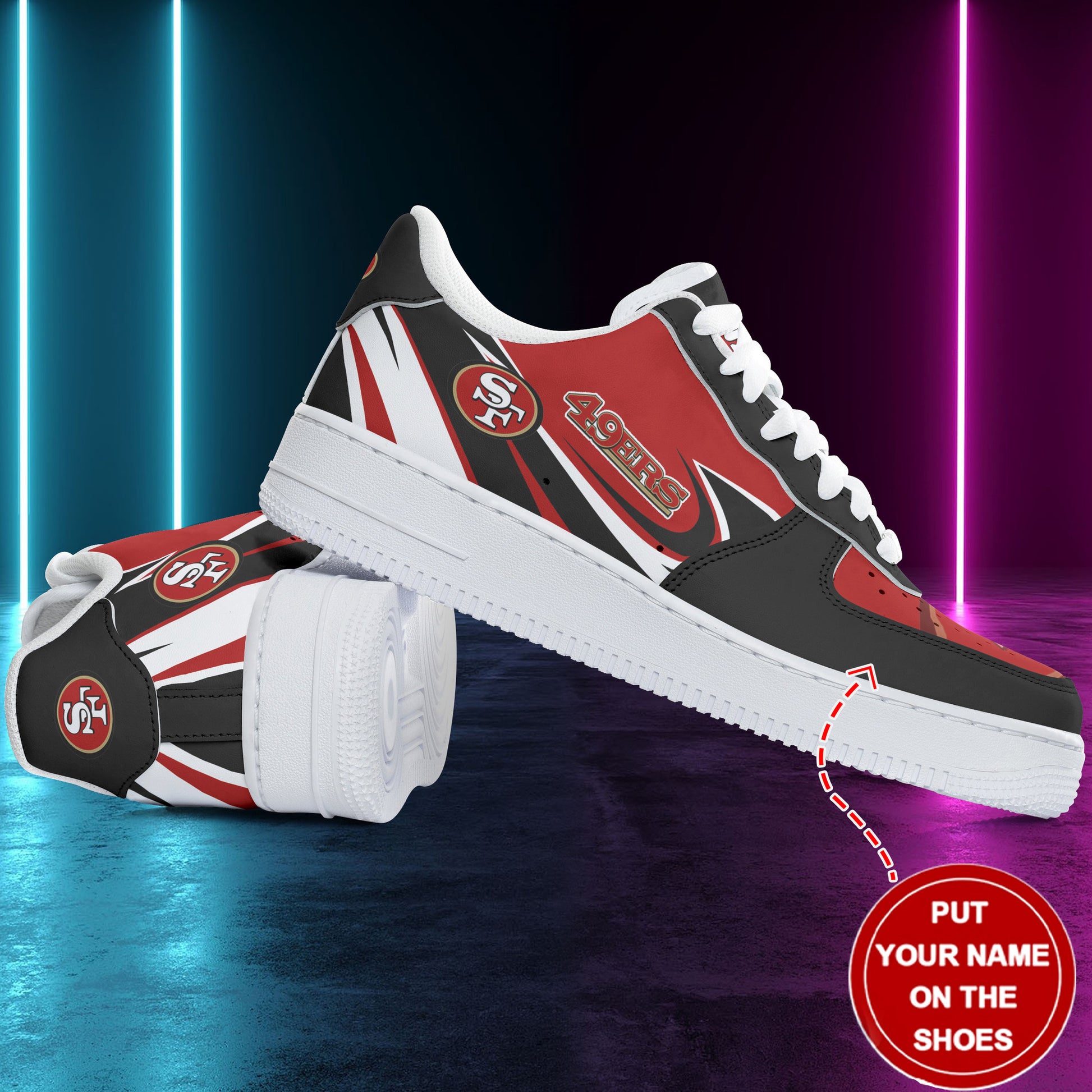 Footwearstorm San Francisco 49ers NFL Air Low-Top Sneakers Shoes For Men And Women 1205829