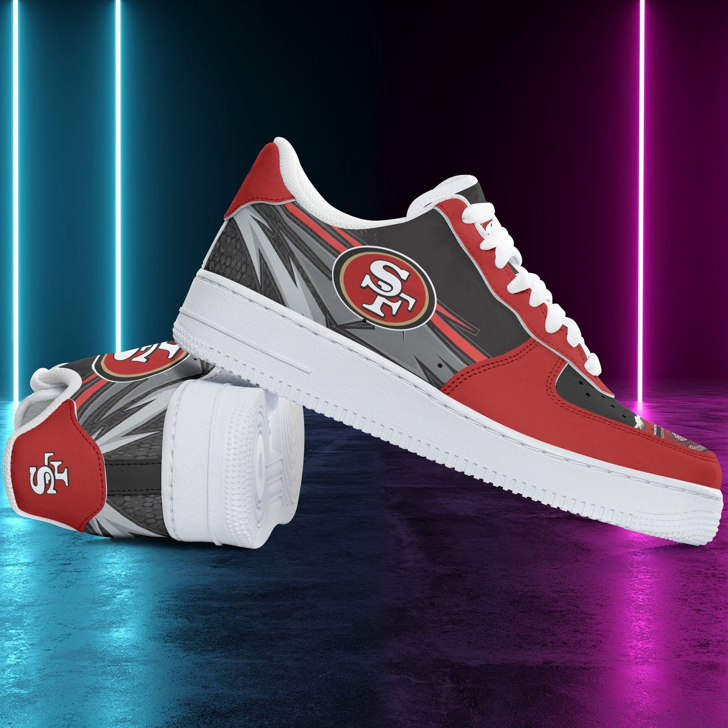 Footwearstorm San Francisco 49ers NFL Air Low-Top Sneakers Shoes For Men And Women 1205250