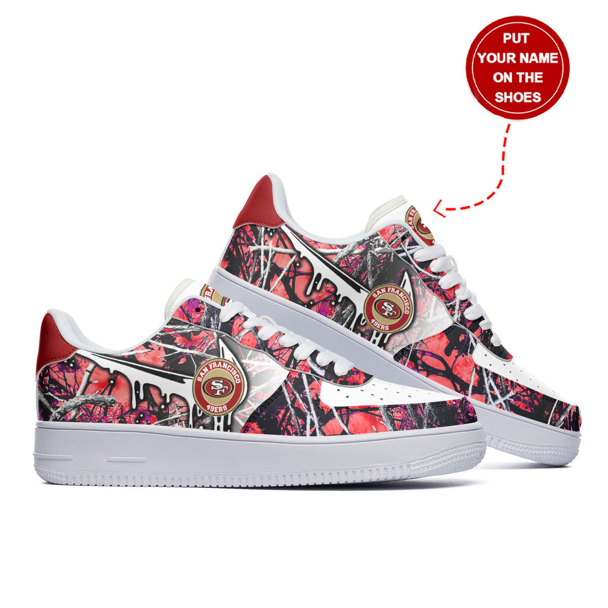 Footwearstorm San Francisco 49ers NFL Air Low-Top Sneakers Shoes For Men And Women 1205224