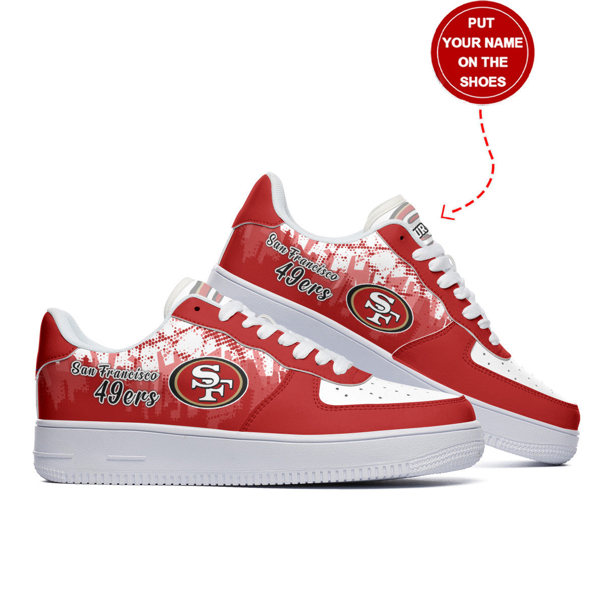 Footwearstorm San Francisco 49ers NFL Air Low-Top Sneakers Shoes For Men And Women 1205230