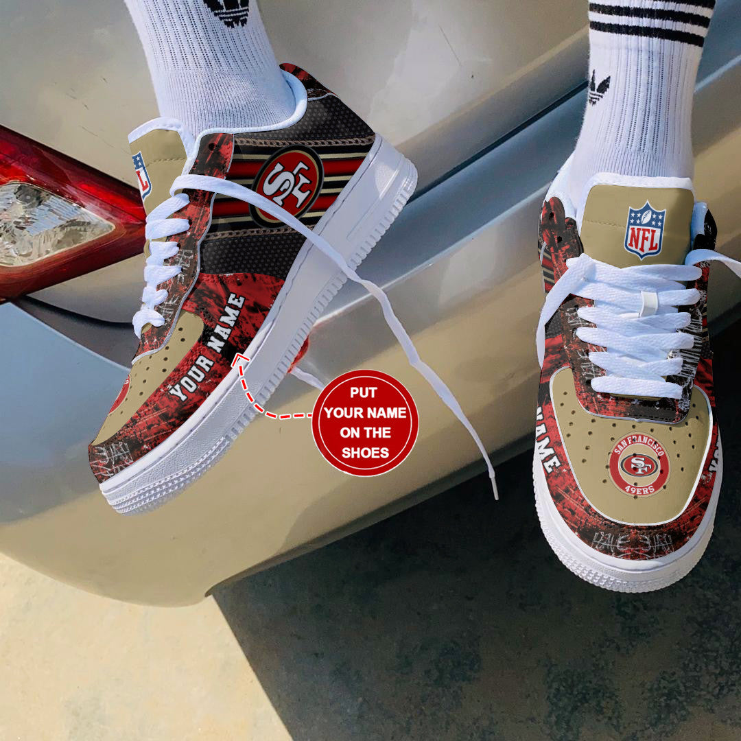 Footwearstorm San Francisco 49ers NFL Air Low-Top Sneakers Shoes For Men And Women 1205851