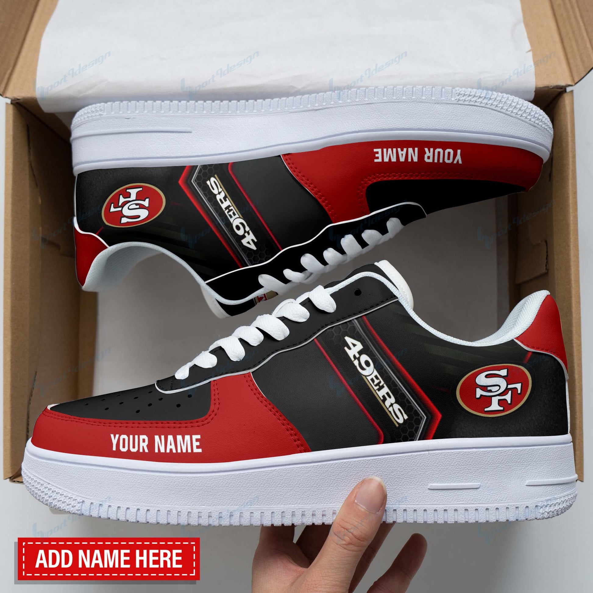 Footwearstorm San Francisco 49ers NFL Air Low-Top Sneakers Shoes For Men And Women 1205833