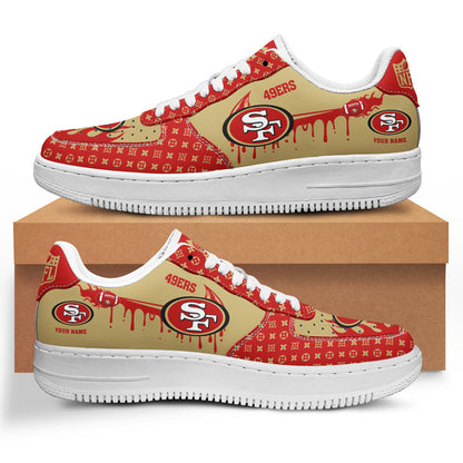 Footwearstorm San Francisco 49ers NFL Air Low-Top Sneakers Shoes For Men And Women 1205842