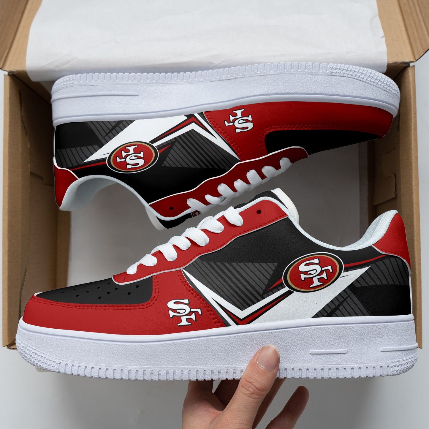 Footwearstorm San Francisco 49ers NFL Air Low-Top Sneakers Shoes For Men And Women 1205249