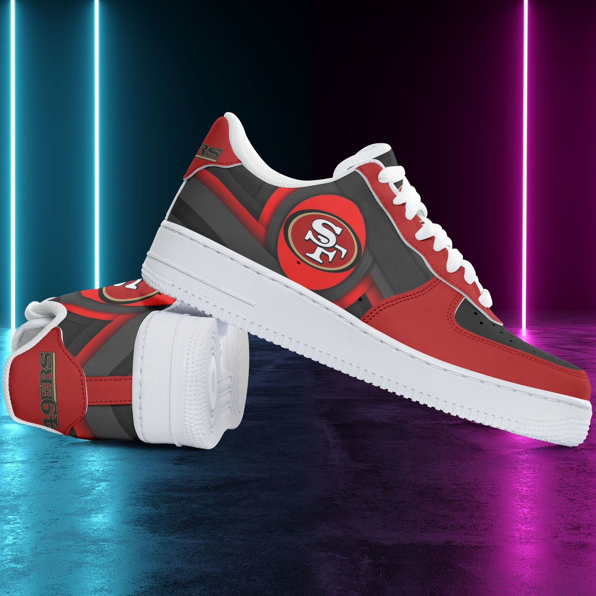 Footwearstorm San Francisco 49ers NFL Air Low-Top Sneakers Shoes For Men And Women 1205245