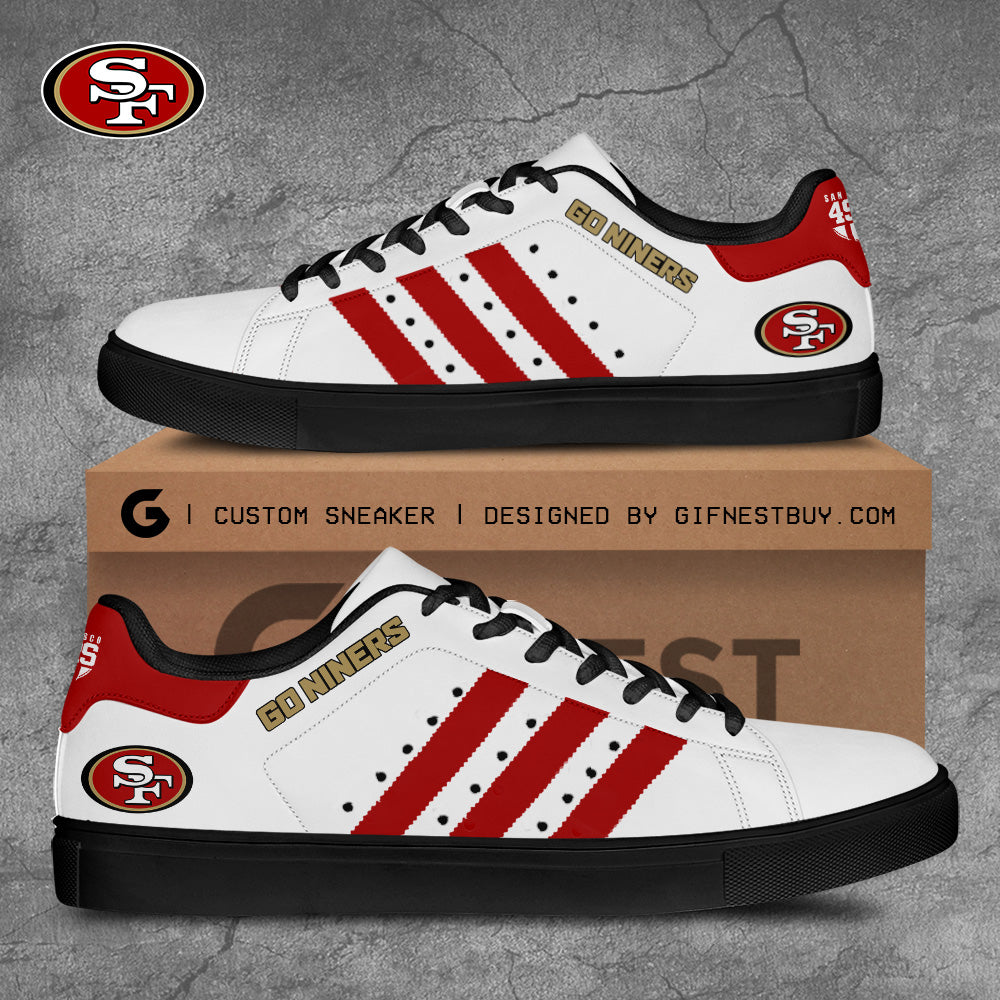 Footwearstorm San Francisco 49ers Skate Stan Shoes Sneakes For Men And Women 6
