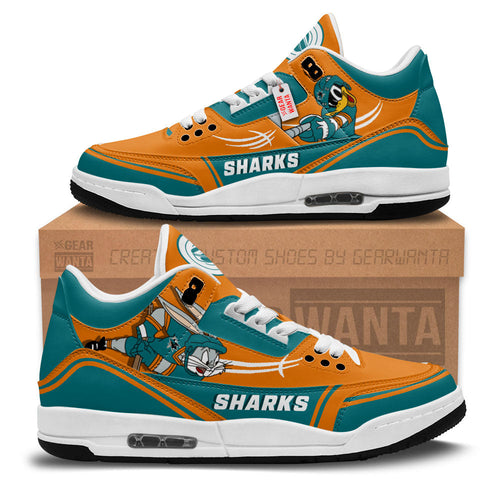 Footwearstorm San Jose Sharks AJ3 Sneakers Shoes For Men And Women