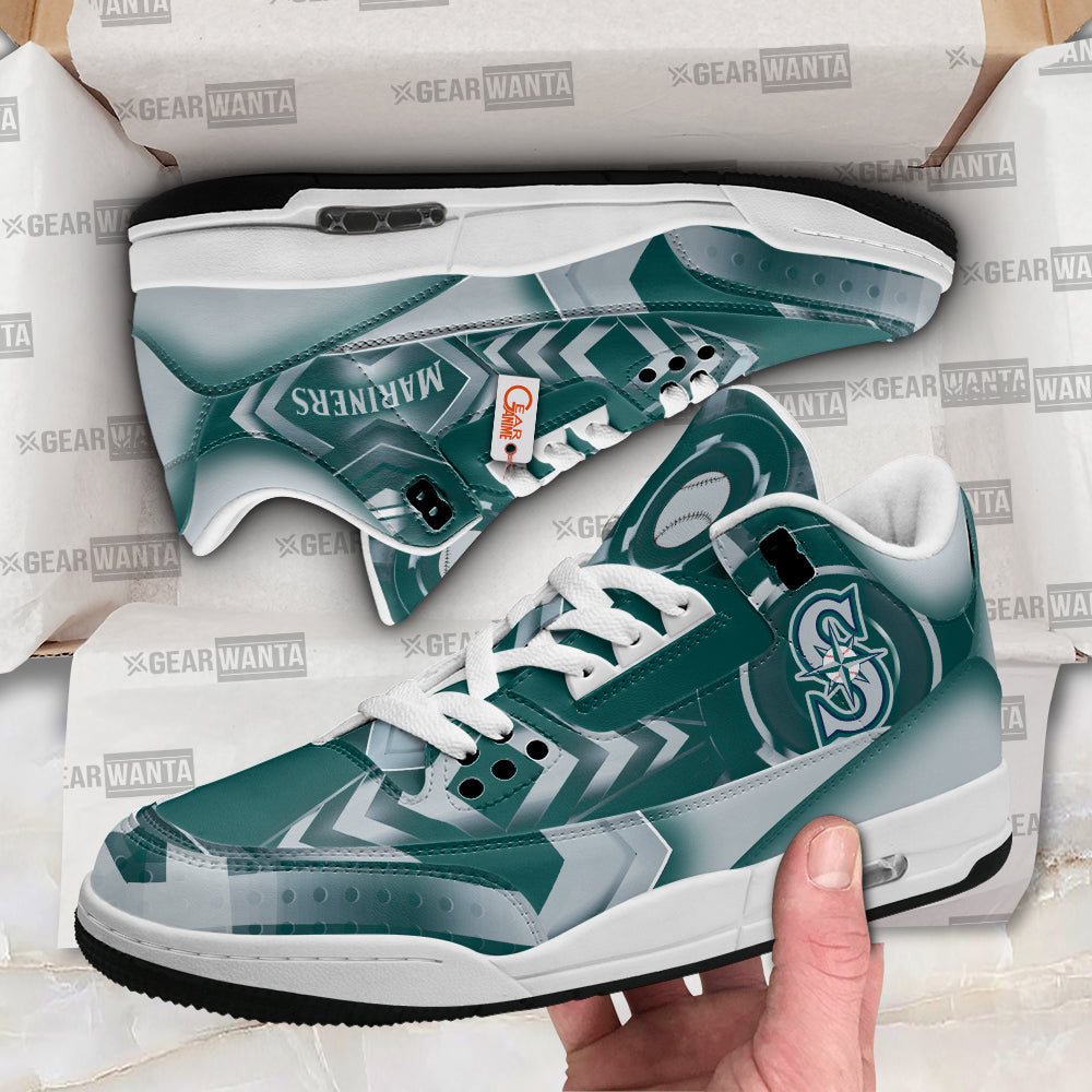Footwearstorm Seattle Mariners AJ3 Sneakers Shoes For Men And Women
