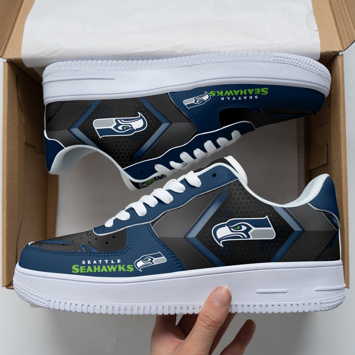 Footwearstorm Seattle Seahawks NFL Air Low-Top Sneakers Shoes For Men And Women 1205219
