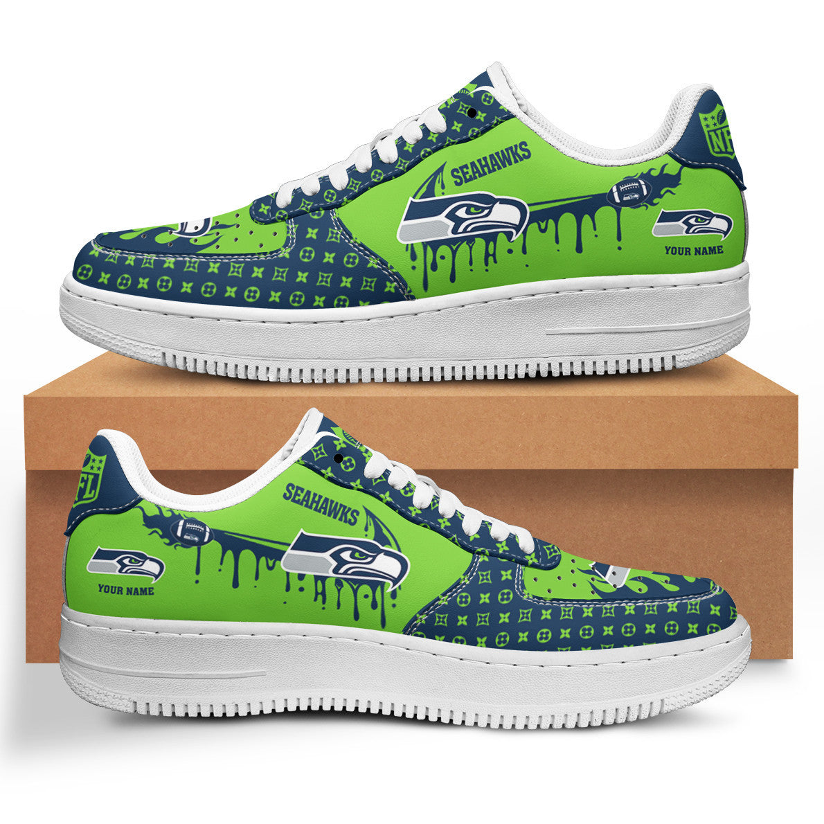 Footwearstorm Seattle Seahawks NFL Air Low-Top Sneakers Shoes For Men And Women 1205854