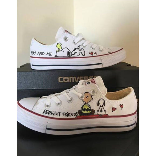 Footwearstorm Snoopy Low Top Canvas Sneakers Shoes For Men And Women 1