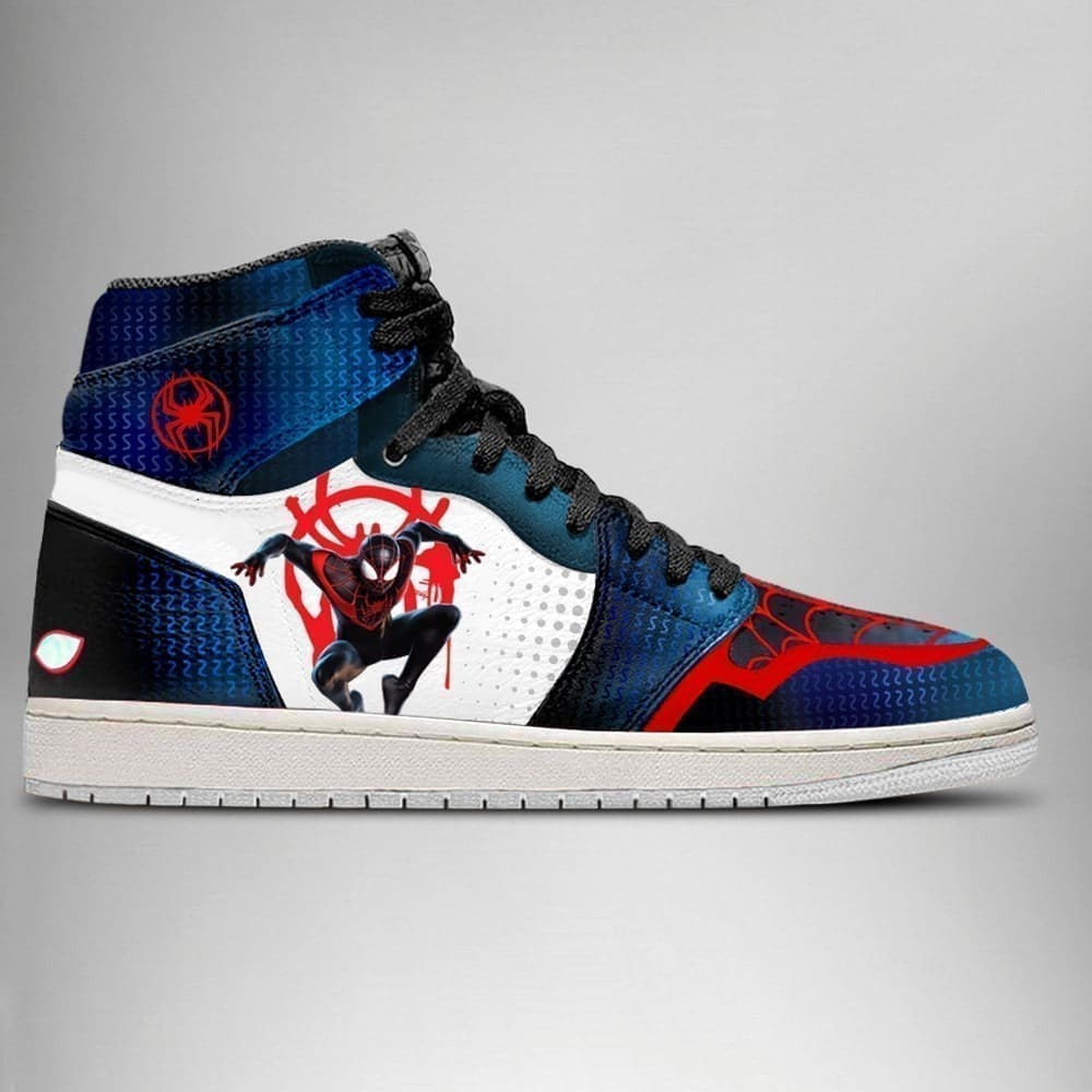Footwearstorm Spider-Man Miles Morales AJ1 High Sneakers Shoes For Men And Women 1