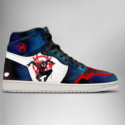 Footwearstorm Spider-Man Miles Morales AJ1 High Sneakers Shoes For Men And Women 1