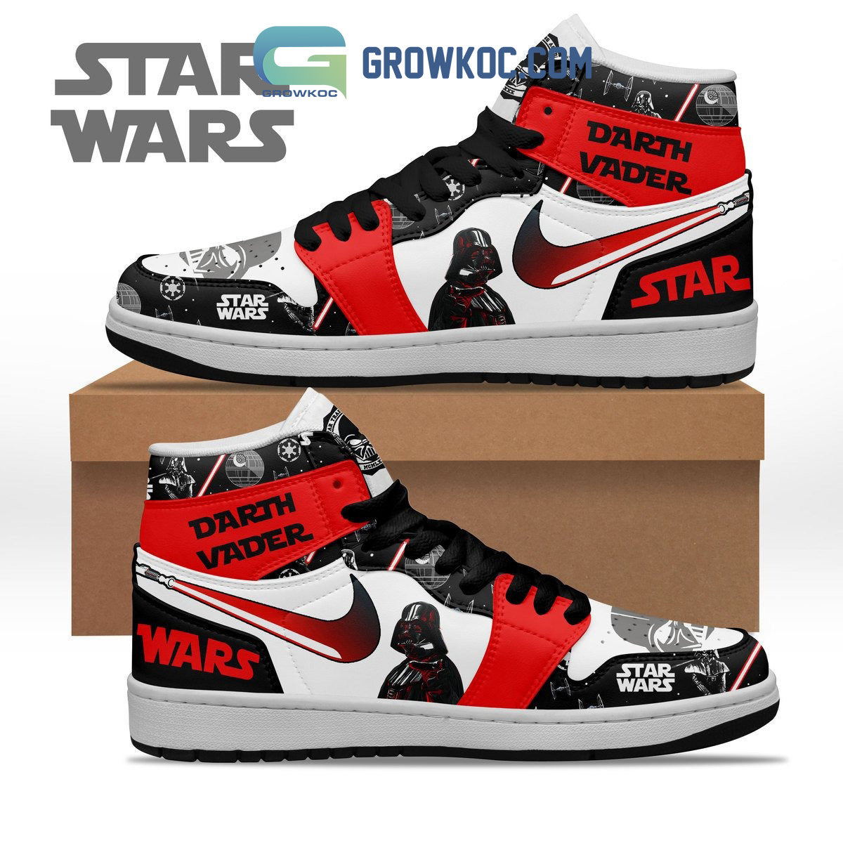 Footwearstorm Star Wars AJ1 High Sneakers Shoes For Men And Women 1