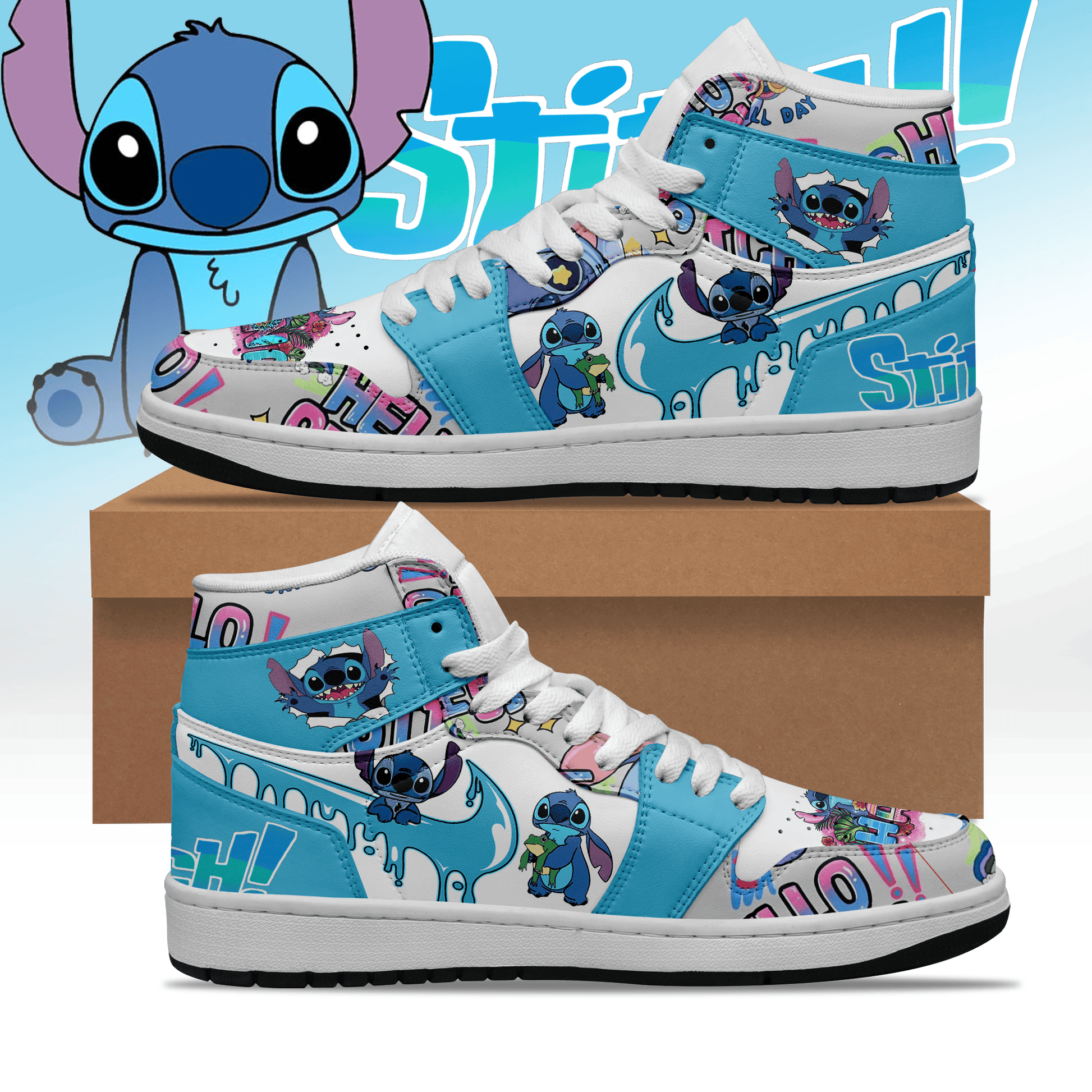 Footwearstorm Stitch AJ1 High Sneakers Shoes For Men And Women 1