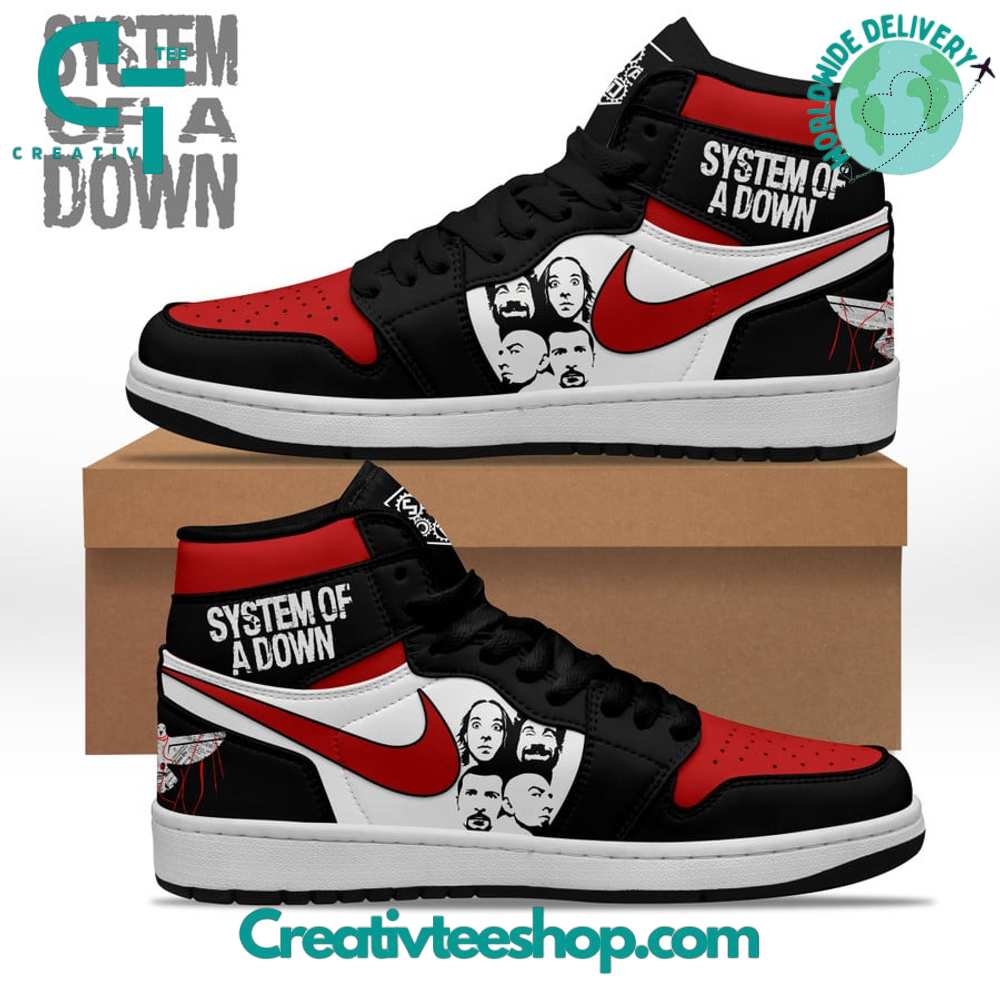 Footwearstorm System Of A Down  AJ1 High Sneakers Shoes For Men And Women 1