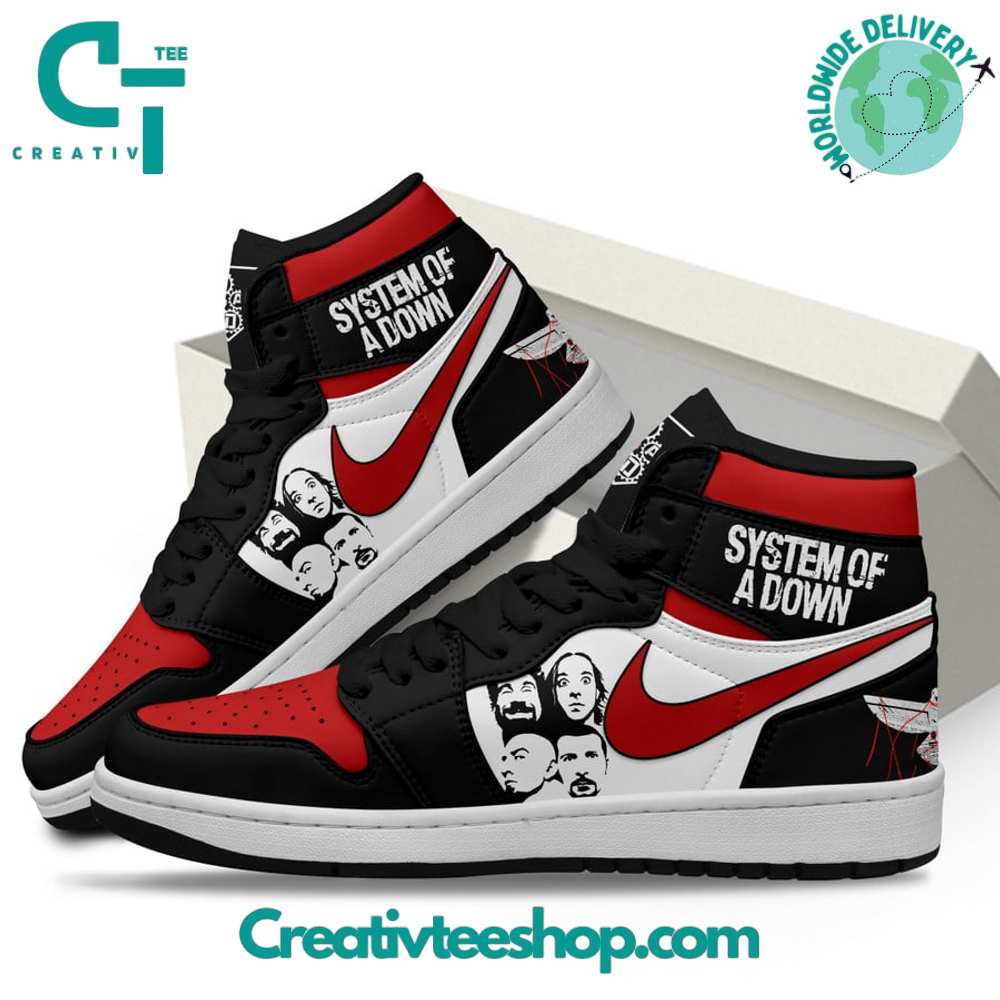Footwearstorm System Of A Down  AJ1 High Sneakers Shoes For Men And Women 1