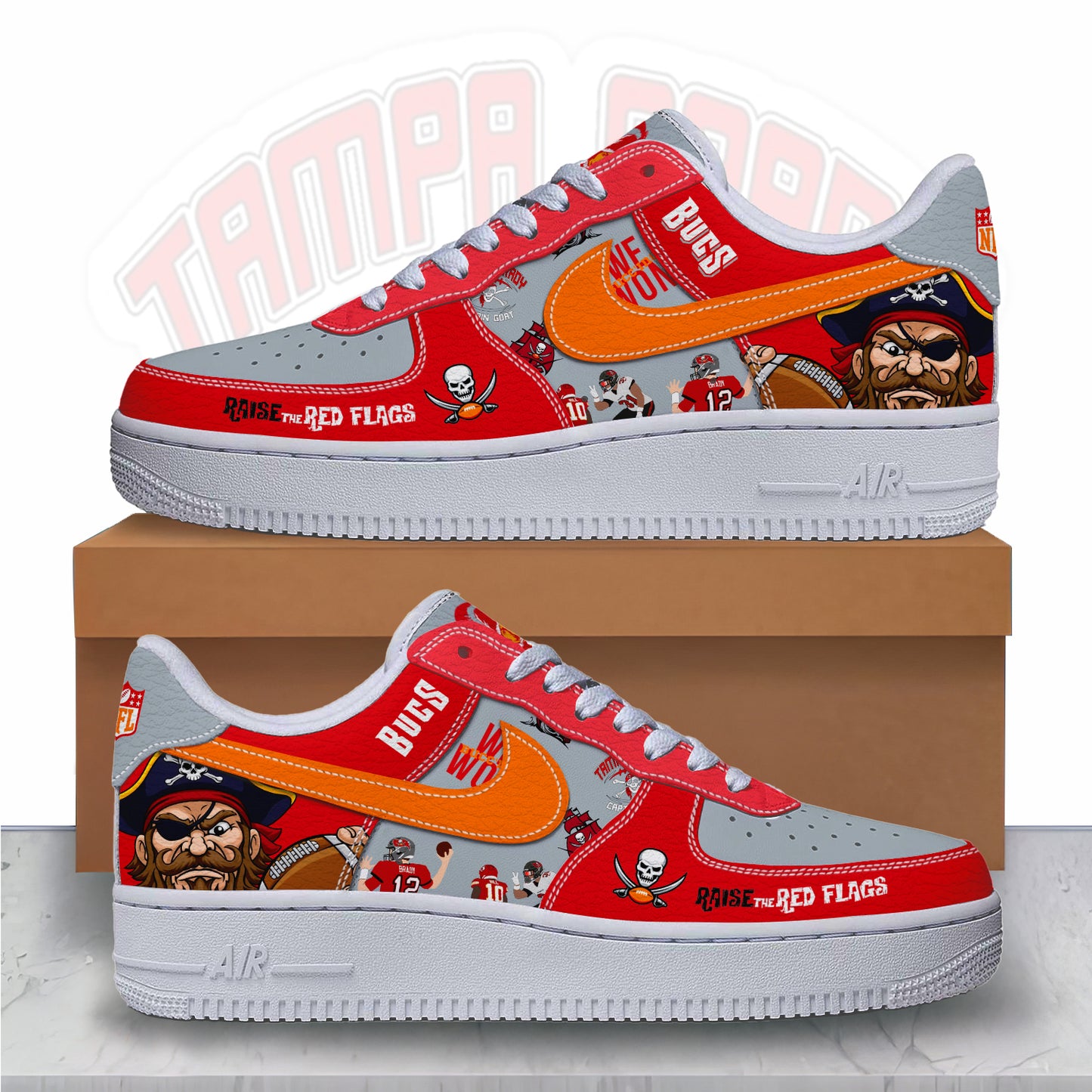 Footwearstorm Tampa Bay Buccaneers Air Low-Top Sneakers Shoes For Men And Women 1