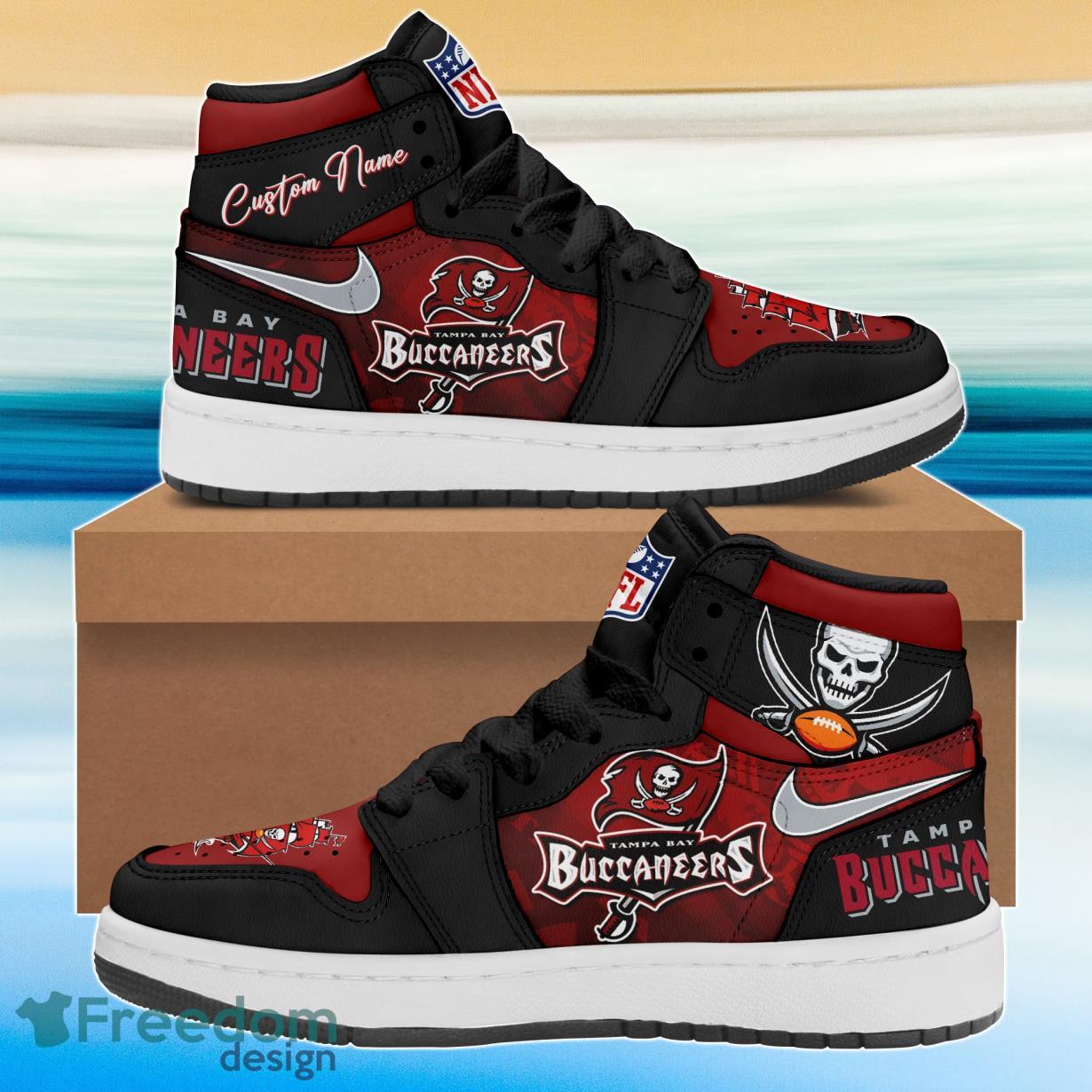 Footwearstorm Tampa Bay Buccaneers AJ1 High Sneakers Shoes For Men And Women 1