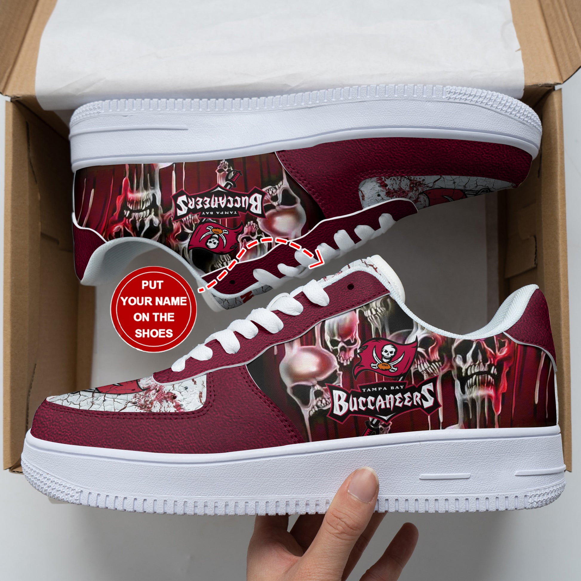 Footwearstorm Tampa Bay Buccaneers NFL Air Low-Top Sneakers Shoes For Men And Women 1205255