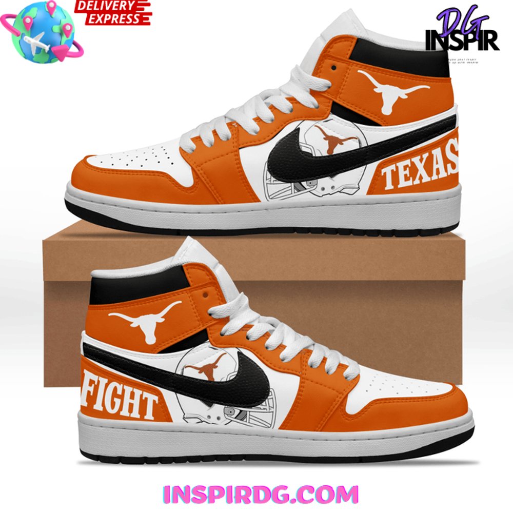 Footwearstorm Texas Longhorns AJ1 High Sneakers Shoes For Men And Women 1