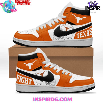 Footwearstorm Texas Longhorns AJ1 High Sneakers Shoes For Men And Women 1
