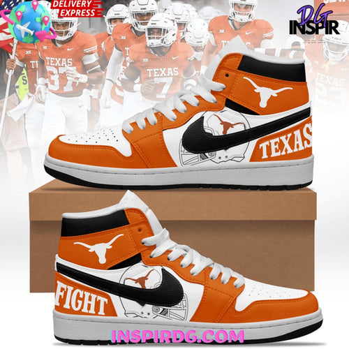 Footwearstorm Texas Longhorns AJ1 High Sneakers Shoes For Men And Women 1