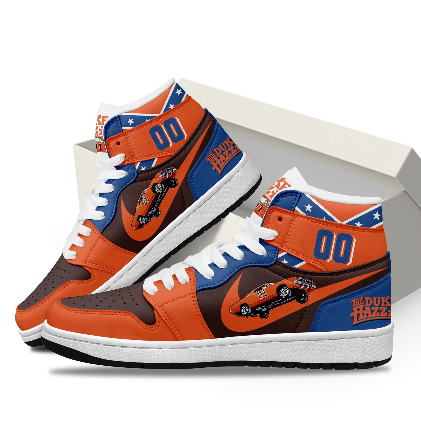 Footwearstorm The Dukes of Hazzard AJ1 High Sneakers Shoes For Men And Women 1