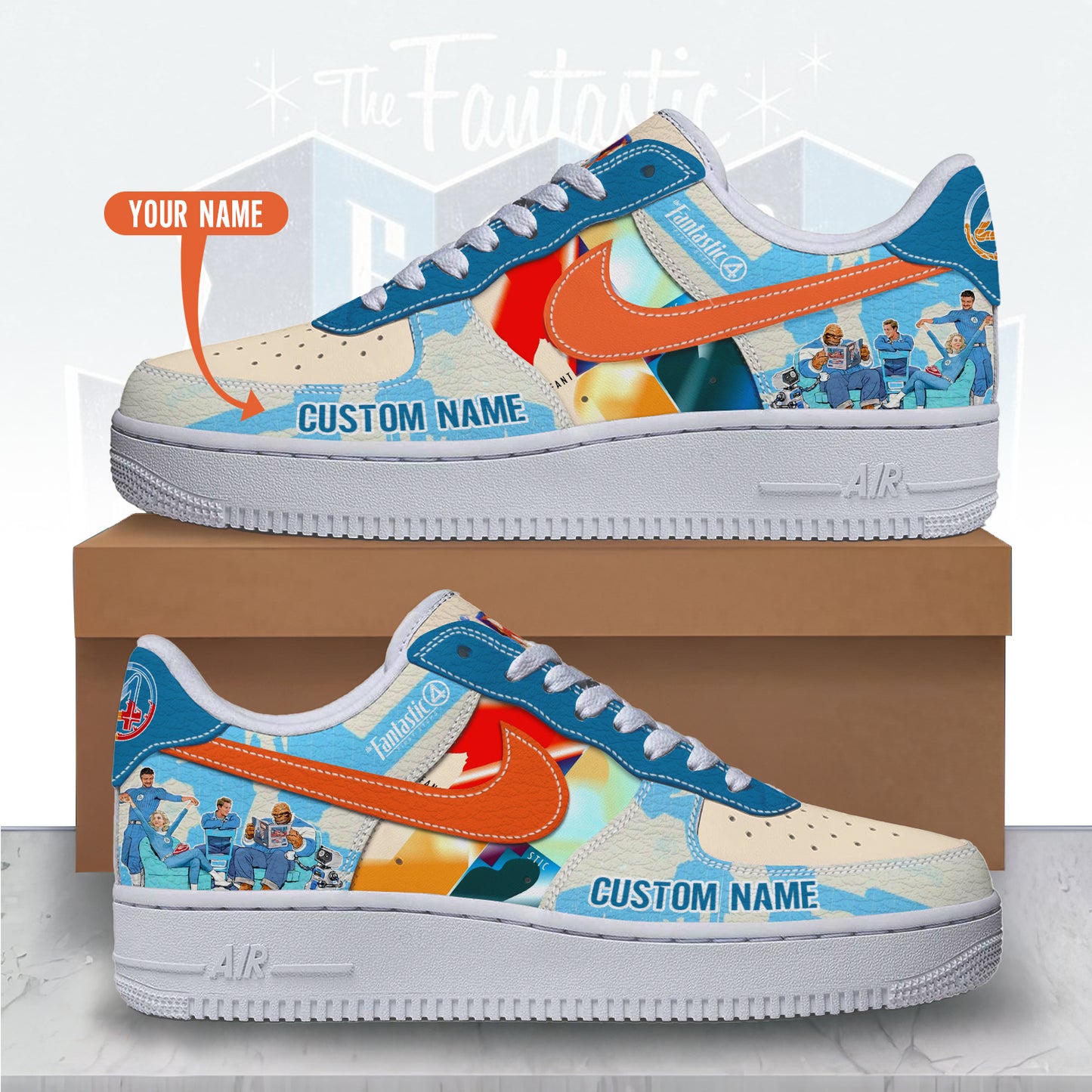 Footwearstorm The Fantastic Four Air Low-Top Sneakers Shoes For Men And Women 1
