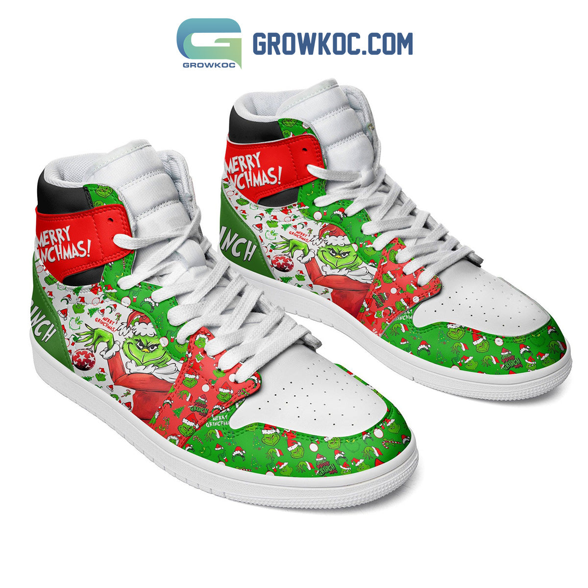 Footwearstorm The Grinch AJ1 High Sneakers Shoes For Men And Women 2