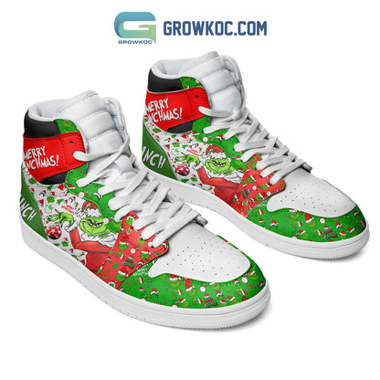 Footwearstorm The Grinch AJ1 High Sneakers Shoes For Men And Women 2