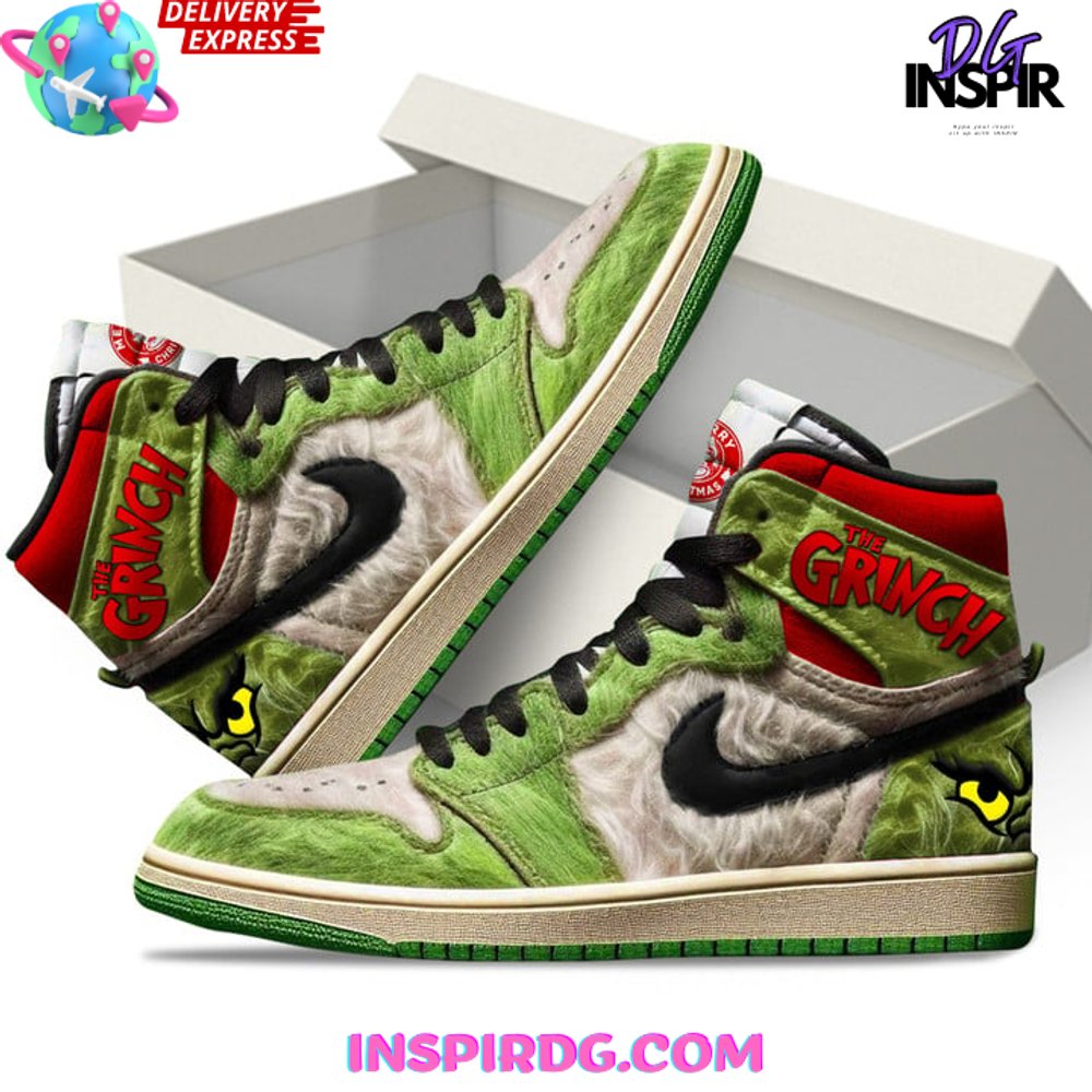 Footwearstorm The Grinch AJ1 High Sneakers Shoes For Men And Women 1
