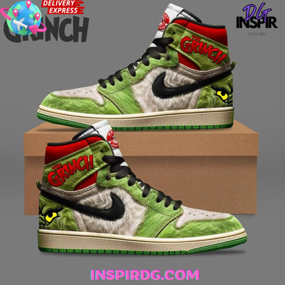Footwearstorm The Grinch AJ1 High Sneakers Shoes For Men And Women 1