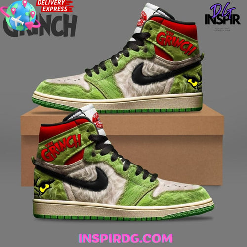 Footwearstorm The Grinch AJ1 High Sneakers Shoes For Men And Women 1