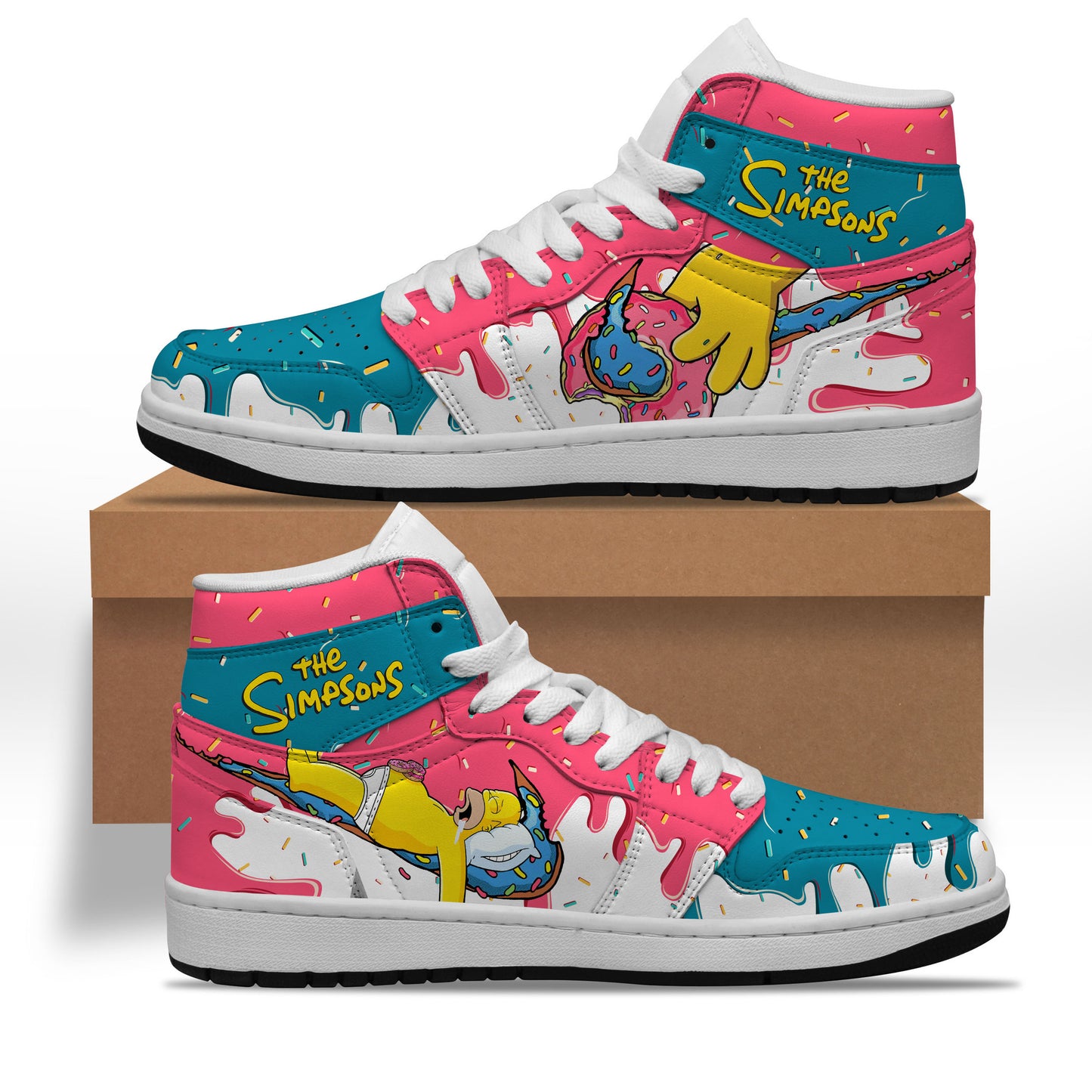 Footwearstorm The Simpsons AJ1 High Sneakers Shoes For Men And Women 1