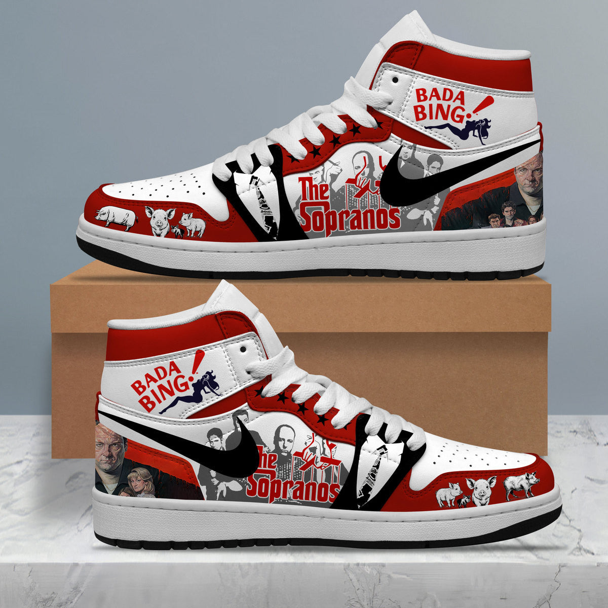 Footwearstorm The Sopranos AJ1 High Sneakers Shoes For Men And Women 1