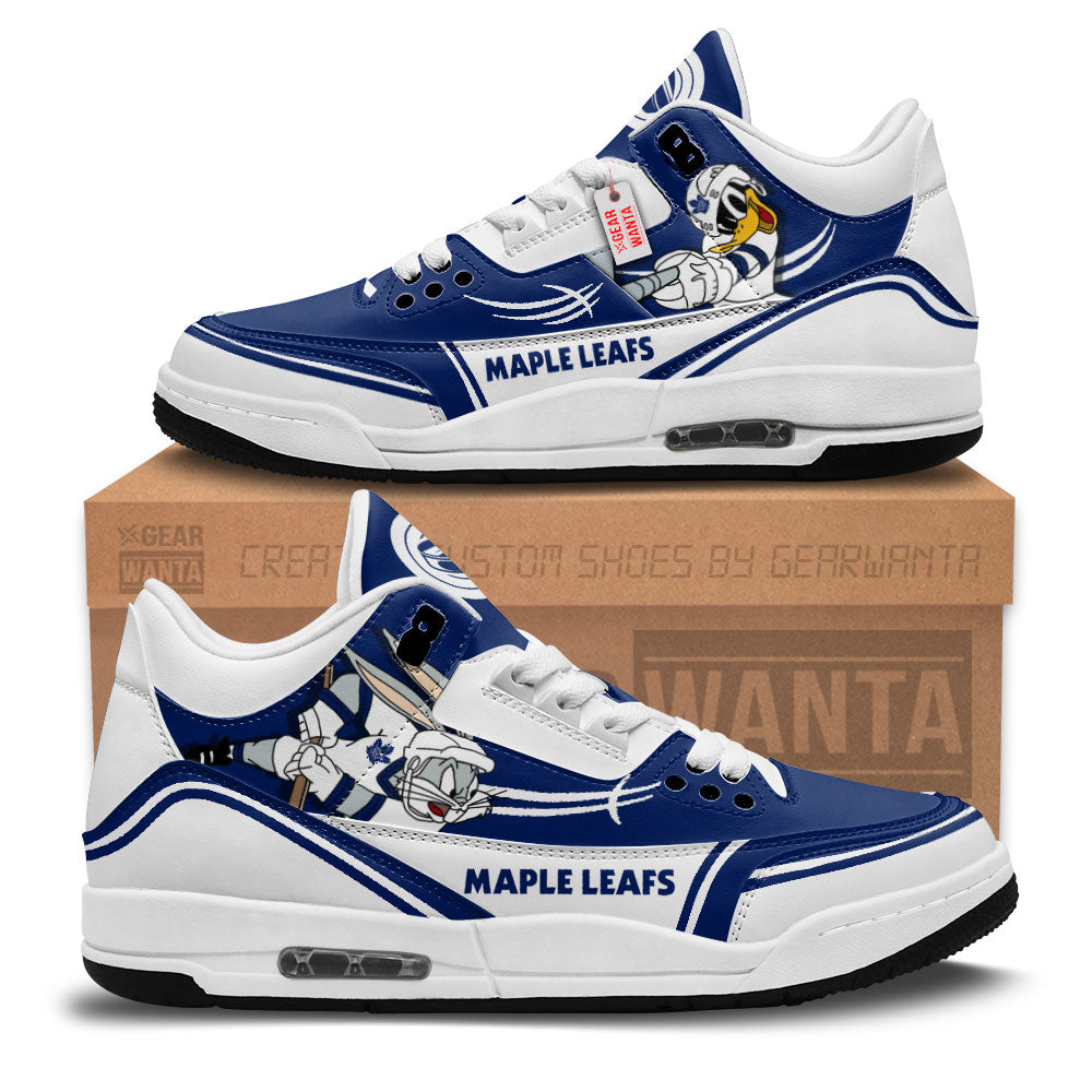 Footwearstorm Toronto Maple Leafs AJ3 Sneakers Shoes For Men And Women
