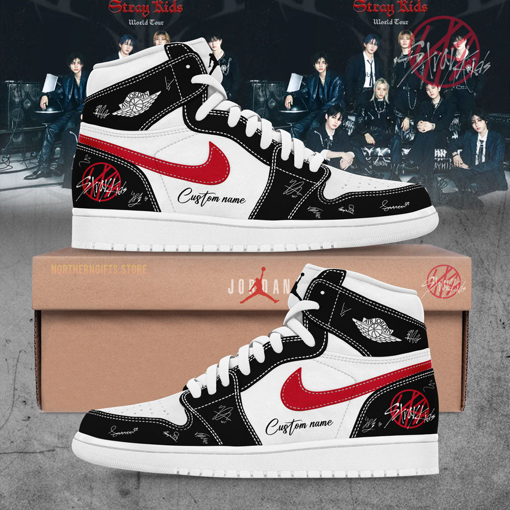 Footwearstorm Tottenham Hotspur x Stray Kids AJ1 High Sneakers Shoes For Men And Women 1