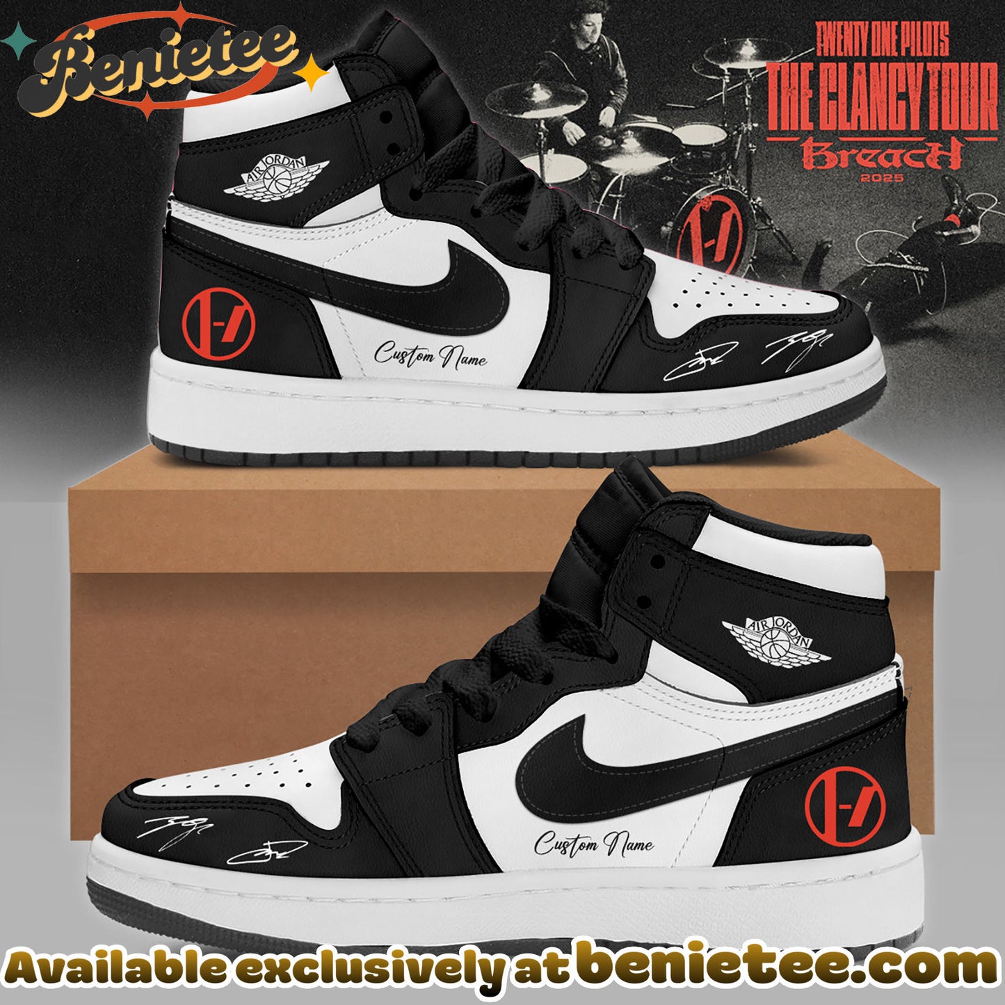Footwearstorm Twenty One Pilots AJ1 High Sneakers Shoes For Men And Women 1
