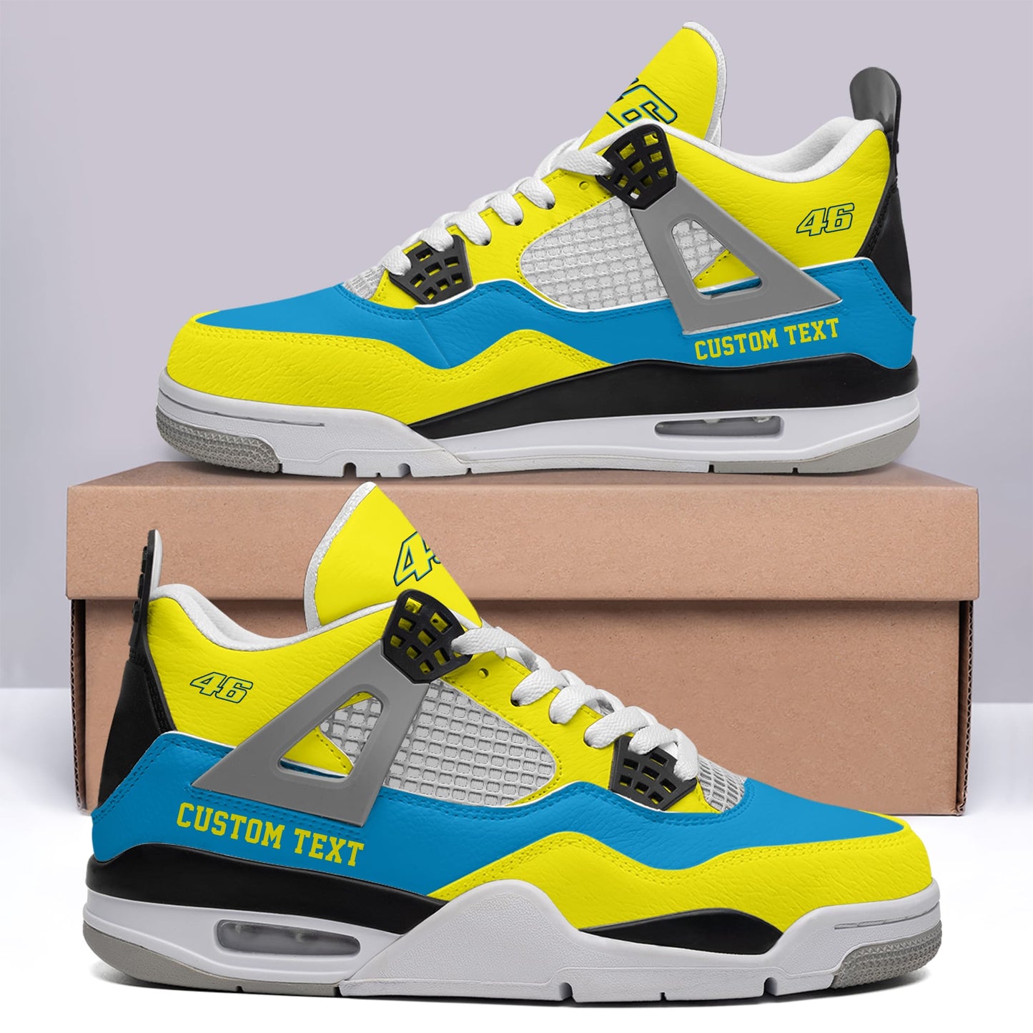 Footwearstorm Valentino Rossi 46 AJ4 Sneakers Shoes For Men And Women