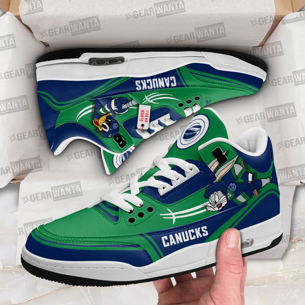 Footwearstorm Vancouver Canucks AJ3 Sneakers Shoes For Men And Women