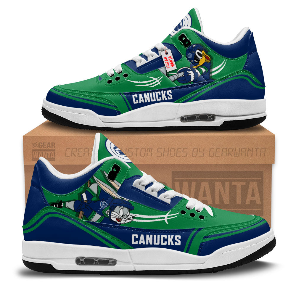 Footwearstorm Vancouver Canucks AJ3 Sneakers Shoes For Men And Women